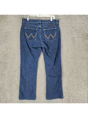 Wrangler Jeans Womens 11 Blue Stretch Denim Bootcut  *Altered-Read*